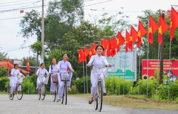 Chương trình “Tự hào cờ Tổ quốc” của Báo Người Lao Động với những “Đường cờ Tổ quốc” phủ rộng trên cả nước. Ảnh: HOÀNG TRIỀU