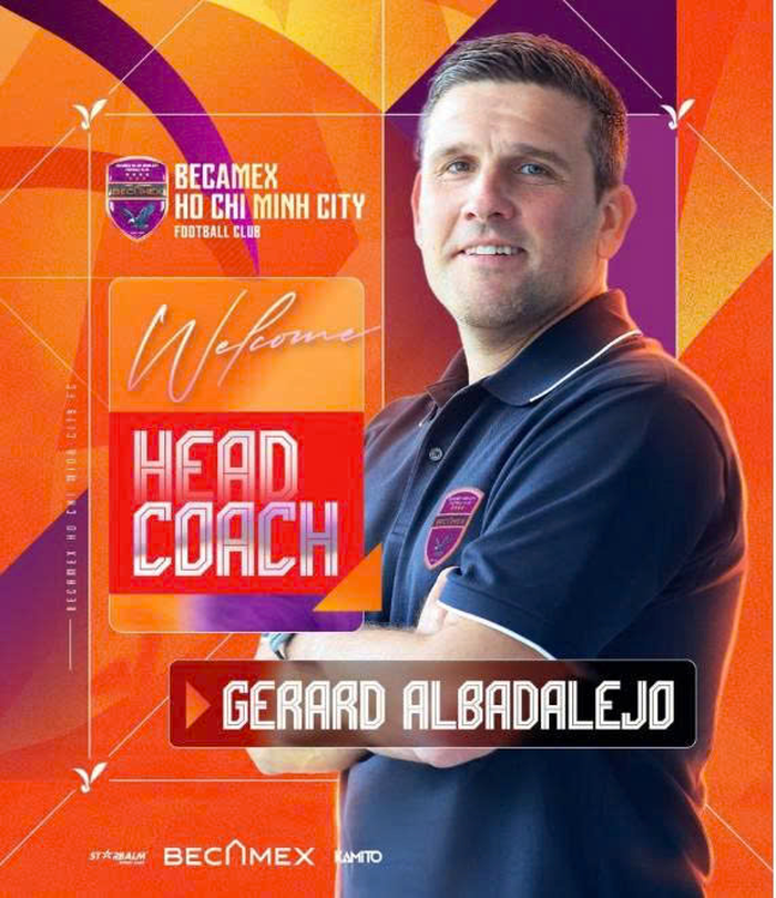 Becamex TP Hồ Chí Minh bổ nhiệm HLV Gerard Albadalejo Castano.