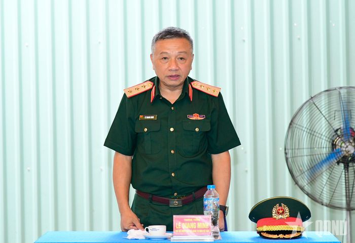 Thượng tướng Lê Quang Minh phát biểu.