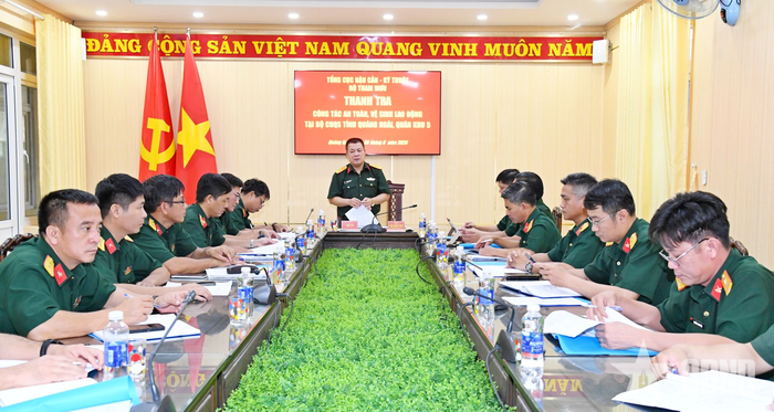  Đại tá Tăng Thành Thăng kết luận các nội dung thanh tra. 