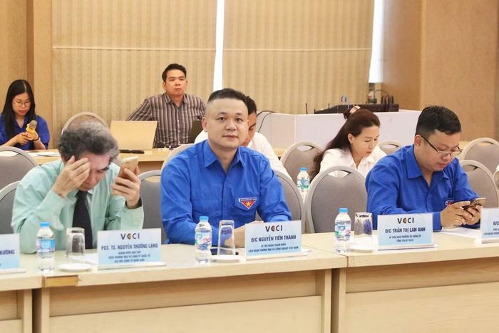 Anh Nguyễn Tiến Thành - Bí thư Đoàn Thanh niên VCCI chia sẻ tại chương trình.