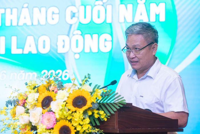 Ông Nguyễn Anh Tuấn - Giám đốc NMNĐ Thái Bình 2 phát biểu kết luận hội nghị.