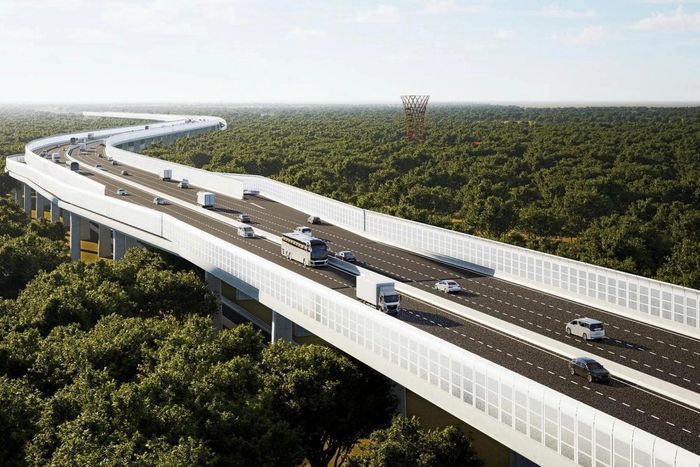 Phối cảnh 13km đường trên cao xuyên rừng Mã Đà.