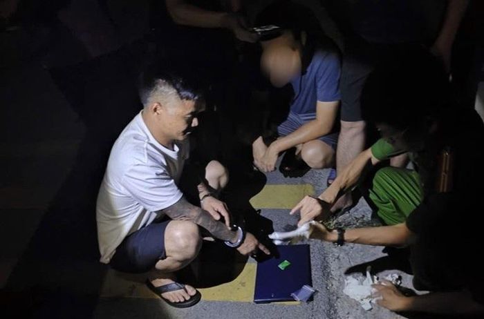 Đối tượng Lê Hữu Long bị bắt giữ cùng tang vật.