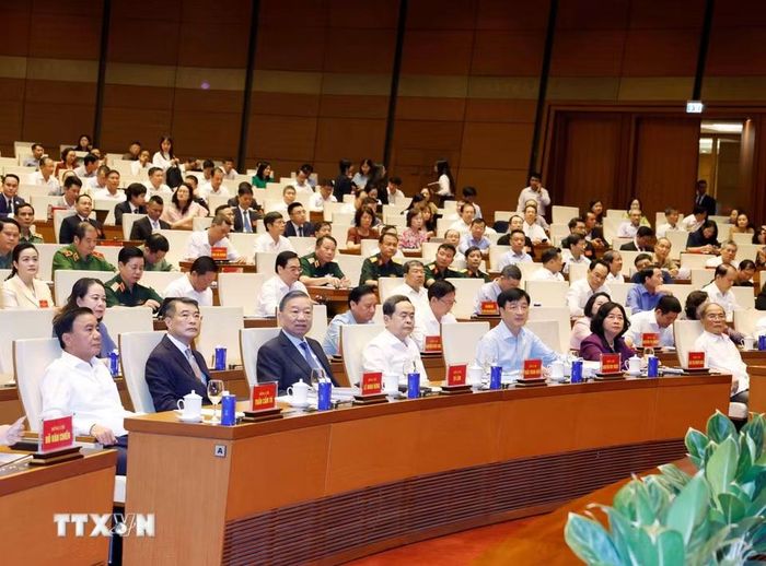 Tổng Bí thư, Chủ tịch nước Tô Lâm và các đại biểu tham dự. (Ảnh: Thống Nhất/TTXVN)