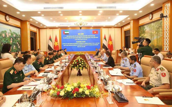 Quang cảnh hội đàm. (Ảnh: PV/Vietnam+)