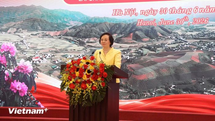 Phó Thủ tướng Phạm Thị Thanh Trà đánh giá cao sự nỗ lực vượt bậc và tính năng động, sáng tạo của tỉnh Lai Châu. (Ảnh: Dương Linh/Vietnam+)