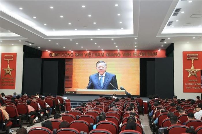 Cán bộ, đảng viên thuộc Đảng bộ Thông tấn xã Việt Nam tham dự Hội nghị. Ảnh: Minh Quyết/TTXVN