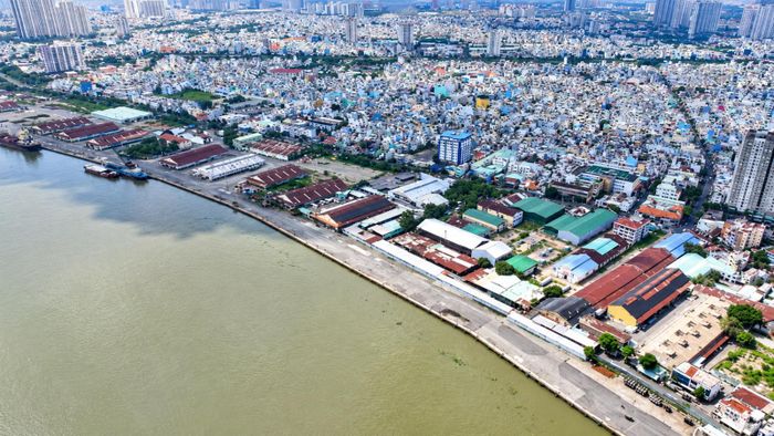 Khu vực thực hiện dự án Công viên văn hóa Bến Nhà Rồng - Khánh Hội và cây xanh công cộng ven sông Sài Gòn.