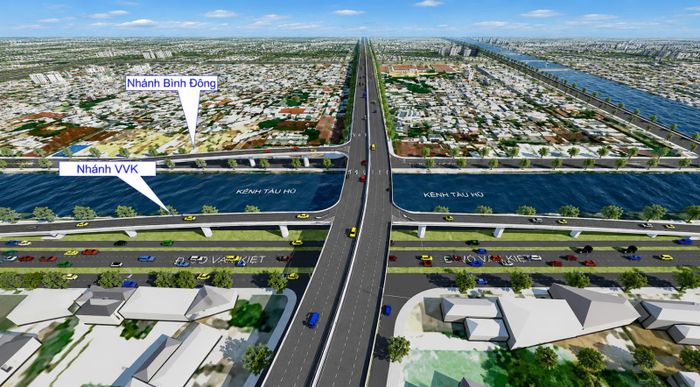 Phối cảnh dự án cầu đường Bình Tiên. Ảnh: Sở Xây dựng TP Hồ Chí Minh