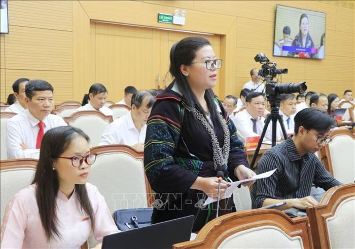 Đại biểu chất vấn tại Kỳ họp. Ảnh: Tuấn Anh/TTXVN
