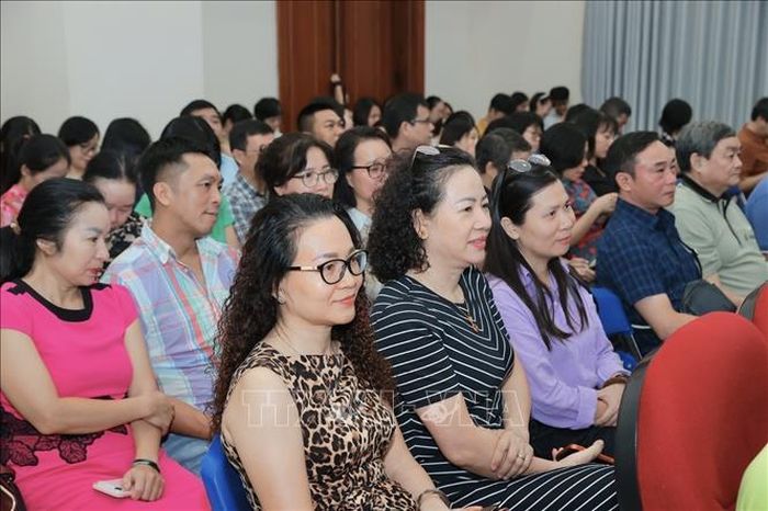 Cán bộ, đảng viên thuộc Đảng bộ Thông tấn xã Việt Nam tham dự Hội nghị. Ảnh: Minh Quyết/TTXVN