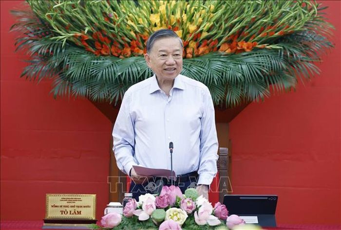 Tổng Bí thư, Chủ tịch nước Tô Lâm phát biểu. Ảnh: Thống Nhất/TTXVN