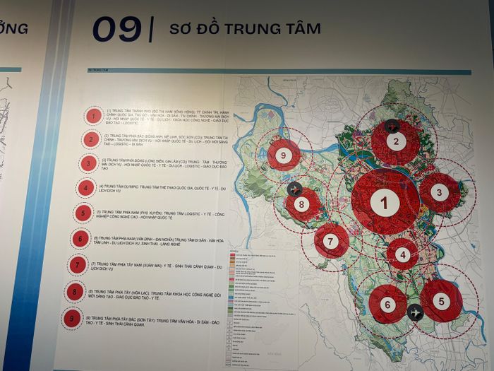Sơ đồ 9 Trung tâm. Ảnh: An Ngọc/Bnews/vnanet.vn