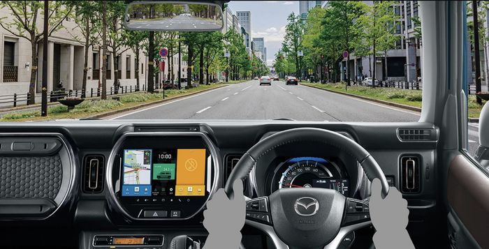 Không gian nội thất Mazda Flair Crossover. Ảnh: Carscoops.