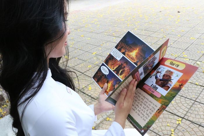 Bộ truyện tranh về văn hóa Cơ Tu được nhóm ứng dụng trí tuệ nhân tạo (AI) để hỗ trợ xây dựng nội dung và hình ảnh, sau đó tiếp tục biên tập, chỉnh sửa nhằm bảo đảm tính chính xác và phù hợp với giá trị văn hóa bản địa.