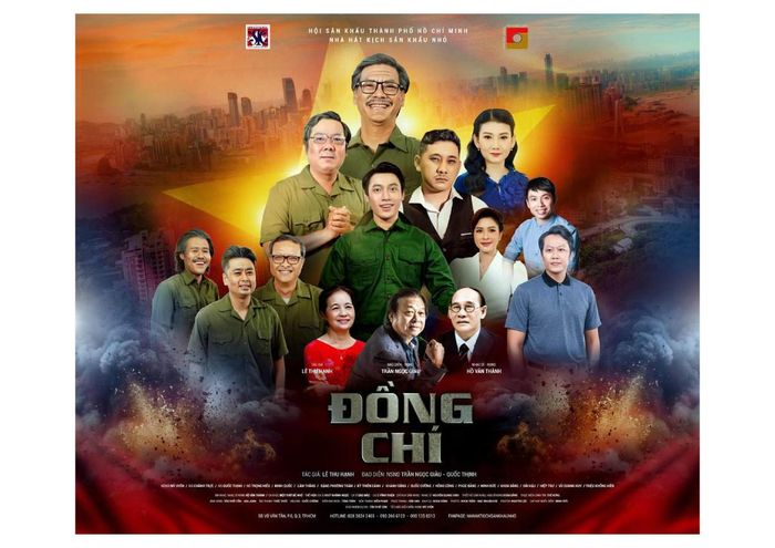 Vở kịch Đồng chí đã mở màn cho chuỗi kịch nói biểu diễn nhân kỷ niệm 50 năm Thành phố Sài Gòn - Gia Định vinh dự mang tên Bác vào tối 29/6 tại Nhà hát kịch Sân khấu nhỏ 5B