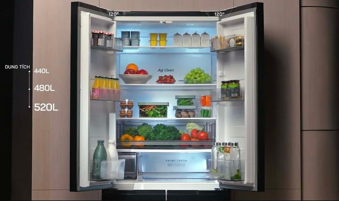 Tủ lạnh âm tường mới của Panasonic có mở cửa 120 độ dù đặt sát vách.