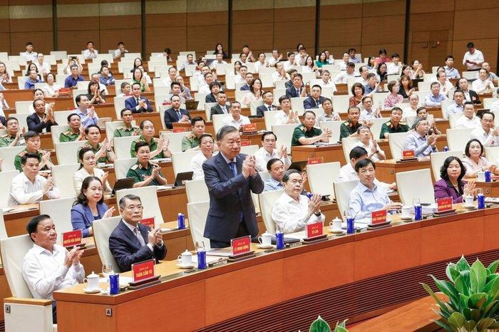 Tổng Bí thư, Chủ tịch nước Tô Lâm dự Hội nghị toàn quốc triển khai thực hiện Nghị quyết 10-NQ/TW về phát triển kinh tế vốn đầu tư nước ngoài. Ảnh: Quang Vinh