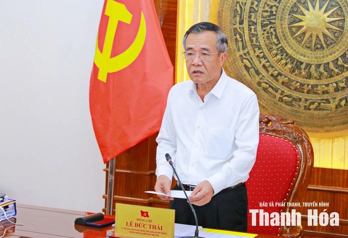 Bí thư Tỉnh ủy Lê Đức Thái phát biểu kết luận tại hội nghị.