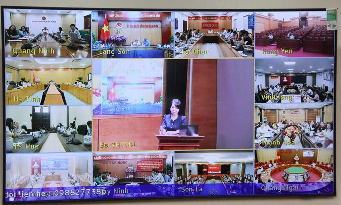  Hội nghị kết nối trực tuyến với 34 điểm cầu các tỉnh, thành phố trong cả nước. 