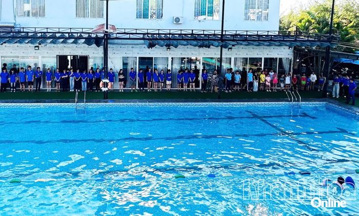 Đông đảo đoàn viên, thanh thiếu nhi tham gia buổi sinh hoạt hè ý nghĩa.