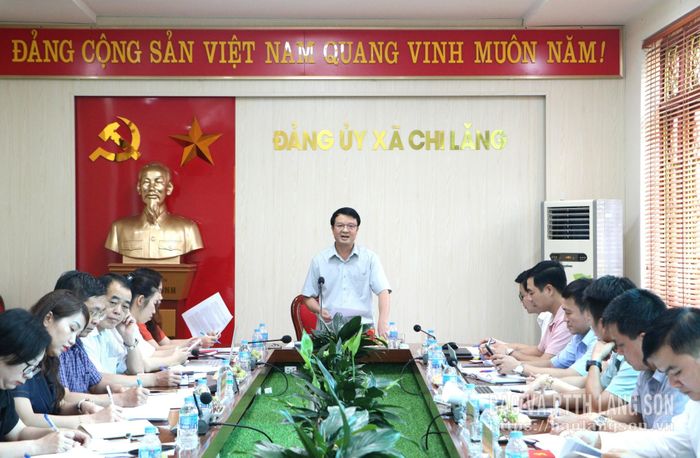 Lãnh đạo Ủy ban MTTQ Việt Nam tỉnh, Trưởng đoàn kiểm tra phát biểu kết luận buổi kiểm tra