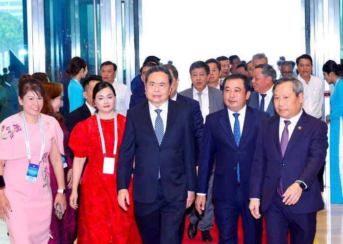 Chủ tịch Quốc hội Trần Thanh Mẫn đã tới tham dự Hội nghị. (Ảnh: Cổng TTĐT Chính phủ).