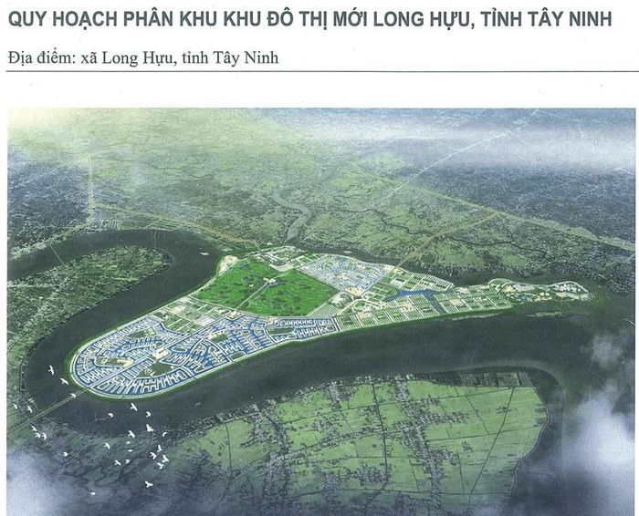 Toàn cảnh phối cảnh dự án Khu đô thị mới Long Hựu từ trên cao