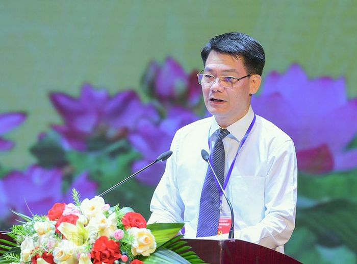 Đồng chí Nguyễn Đức Toàn, Ủy viên Ban Thường vụ Tỉnh ủy, Trưởng Ban Tuyên giáo và Dân vận Tỉnh ủy, Trưởng Ban Chỉ đạo Hội thi phát biểu khai mạc Hội thi.