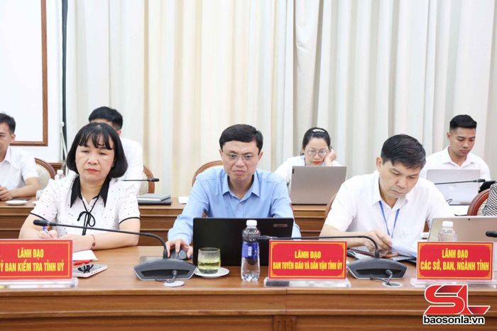 Các đại biểu tham dự cuộc làm việc.