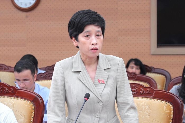 Phó Chủ nhiệm Ủy ban Kinh tế và Tài chính Nguyễn Thị Phú Hà phát biểu
