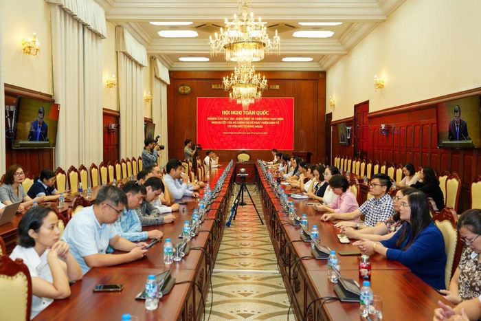 Toàn cảnh điểm cầu tại Ngân hàng Nhà nước Việt Nam