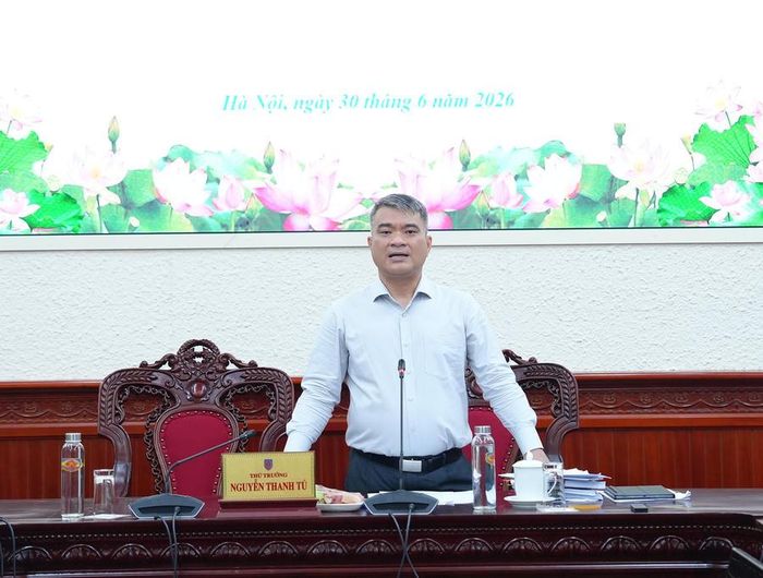 Thứ trưởng Nguyễn Thanh Tú phát biểu kết luận tại cuộc họp Hội đồng thẩm định.