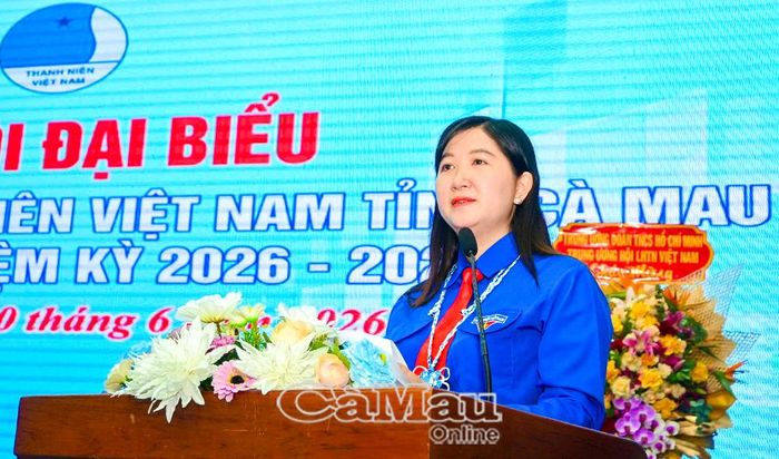 Chị Nguyễn Thị Thúy Duy, Phó Bí thư Tỉnh đoàn được Đại hội hiệp thương cử giữ chức Chủ tịch Hội LHTN Việt Nam tỉnh Cà Mau nhiệm kỳ 2026-2029.