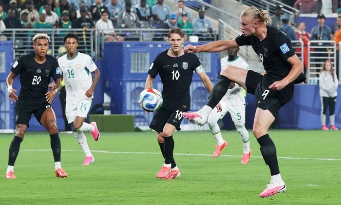 Haaland ghi cú đúp trong cả 2 trận ra sân ở World Cup. (Ảnh: Reuters)
