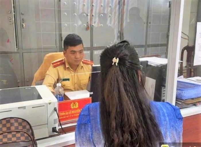Bà T. được triệu tập làm việc tại Phòng CSGT Công an tỉnh Đắk Lắk.