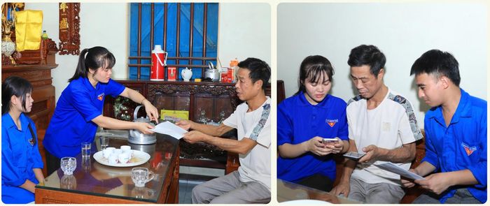 Anh Nguyễn Duy Thắng xúc động nhận quyết định trợ cấp tại nhà.