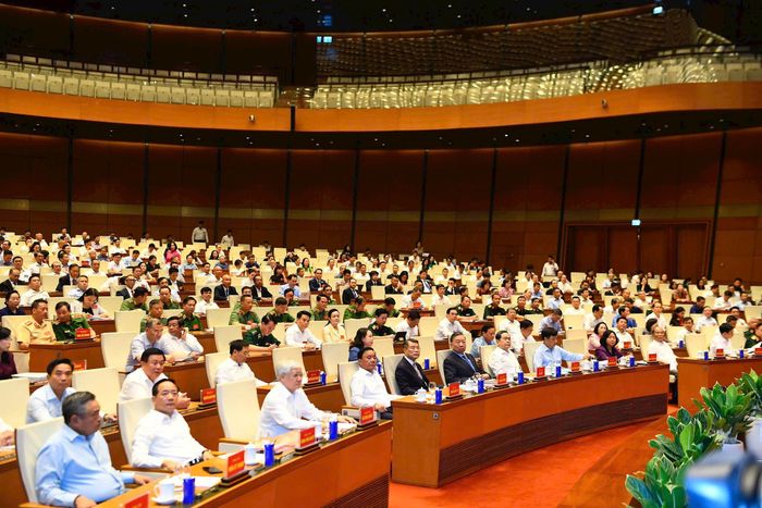 Tổng Bí thư, Chủ tịch nước Tô Lâm và các đồng chí lãnh đạo Đảng, Nhà nước dự hội nghị. Ảnh: Nhật Nam