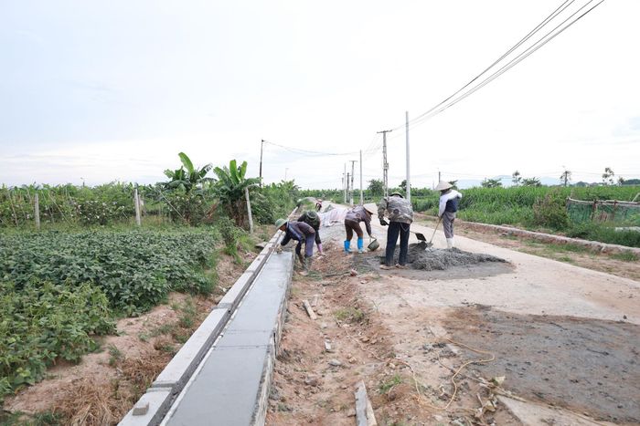 Tiến độ dự án đang được gấp rút triển khai. Ảnh: Minh Khuê