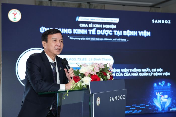 TTND.PGS.TS.BS Lê Đình Thanh, Giám đốc Bệnh viện Thống Nhất, phát biểu tại tọa đàm.