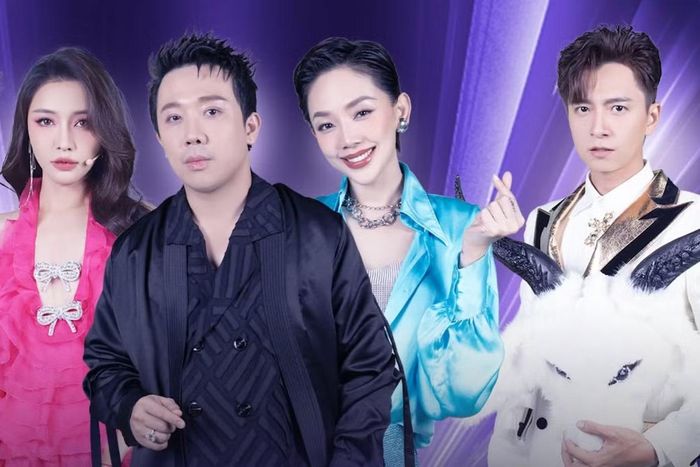 MC Ngô Kiến Huy cùng dàn ban cố vấn sáng giá Trấn Thành - Tóc Tiên - Bích Phương được khán giả yêu mến. - Ảnh: BTC