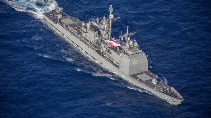 Chiến hạm USS Mobile Bay của Mỹ. Ảnh: Hải quân Mỹ.