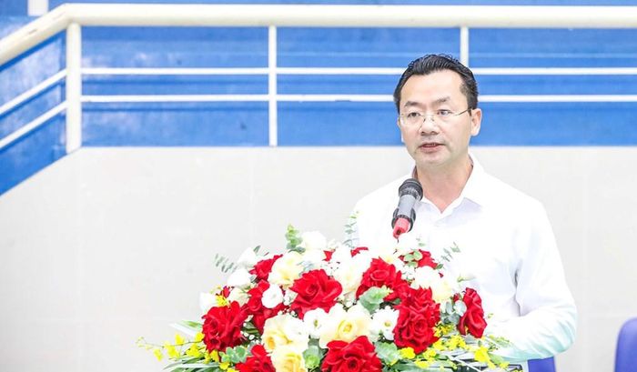 Phó Giám đốc Sở Văn hóa và Thể thao Hà Nội Phạm Xuân Tài phát biểu tại buổi lễ