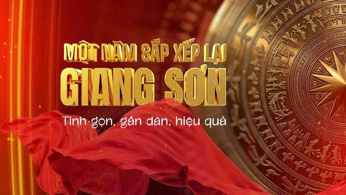 Trình chiếu phim tài liệu “Một năm sắp xếp lại giang sơn - Tinh gọn, gần dân, hiệu quả” - Ảnh: VTV