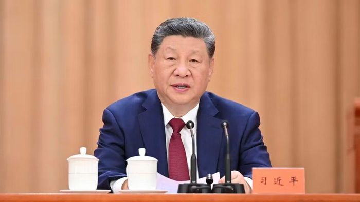 Tổng Bí thư, Chủ tịch nước, Chủ tịch Quân ủy Trung ương Trung Quốc Tập Cận Bình phát biểu tại Lễ kỷ niệm. (Ảnh: Tân Hoa xã)