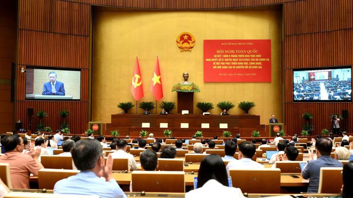 Tổng Bí thư, Chủ tịch nước Tô Lâm phát biểu chỉ đạo tại hội nghị. (Ảnh: ĐĂNG KHOA)