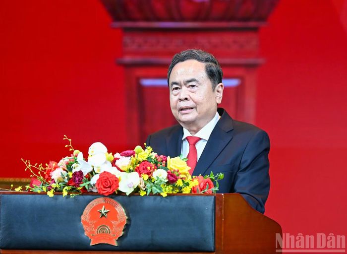 Chủ tịch Quốc hội Trần Thanh Mẫn phát biểu chỉ đạo tại lễ kỷ niệm.
