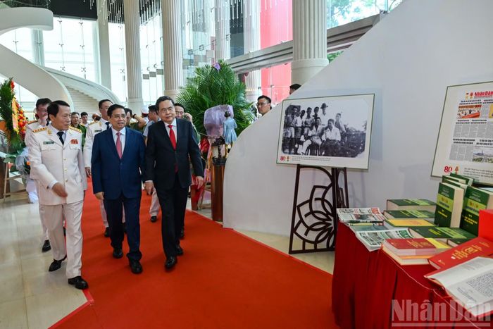 Chủ tịch Quốc hội Trần Thanh Mẫn, nguyên Thủ tướng Chính phủ Phạm Minh Chính dự Lễ kỷ niệm 80 năm Ngày truyền thống lực lượng An ninh đối ngoại.