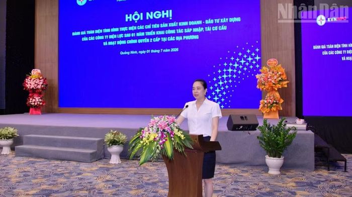 Bà Đỗ Nguyệt Ánh - Bí thư Đảng ủy, Chủ tịch Hội đồng thành viên Tổng công ty Điện lực miền Bắc.